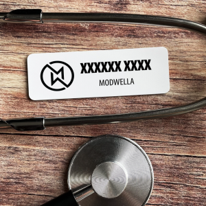 Modwella White Name Tag